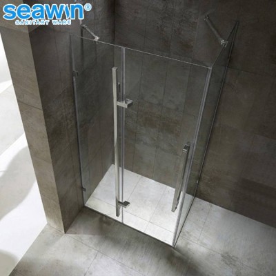 Rectangular Shape 304 Stainless Steel Hinged Hardware Glass Shower Room