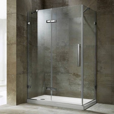 bathroom Hinged Frameless 10mm Tempered Glass Shower Room Door