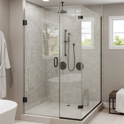 Seawin Stainless steel hardware 3/8" Bathroom Frameless Tempered Glass Shower Enclosure cabin