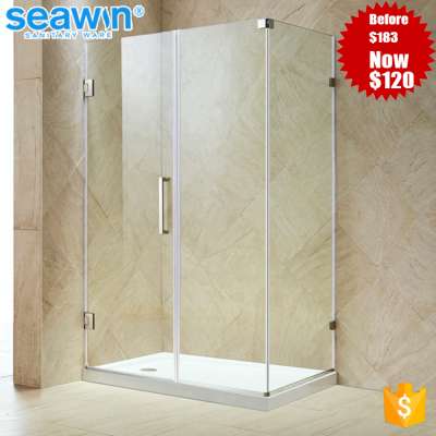 OEM service easy installation Waterproof 2 sided shower enclosure