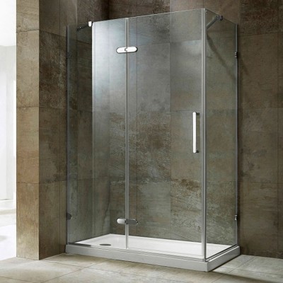 Factory sale custom OEM hinge frameless bath room poland tempered glass shower door cabin