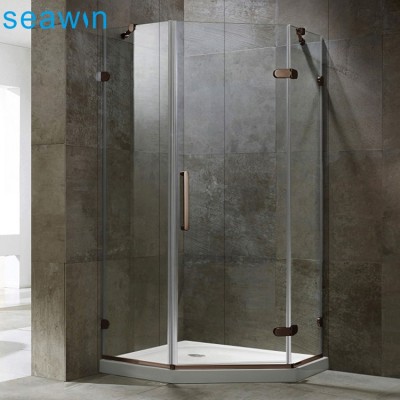 China factory price neo angle 3 sided hinge bathroom shower enclosure doors